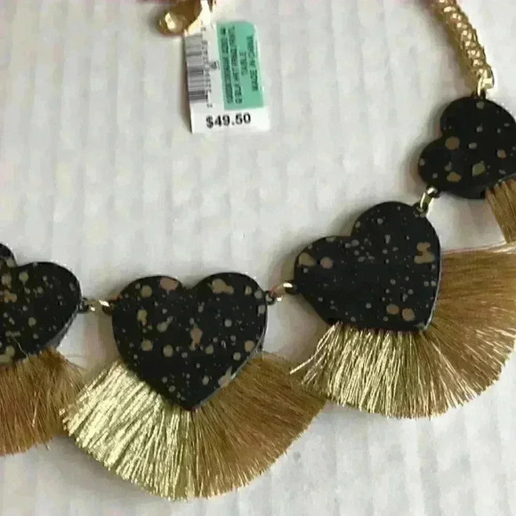 INC new gold resin hearts and gold tone n… - Picture 3 of 8